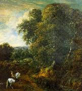 Corneille Huysmans Landscape with a Horseman in a Clearing oil painting picture wholesale